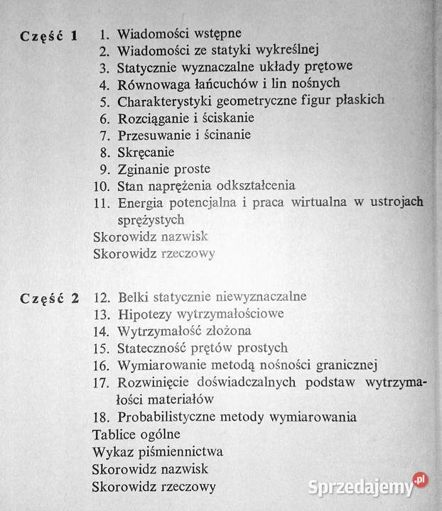 Wytrzymałość materiałów tom 1 i 2 Przemysław twarda Chełm