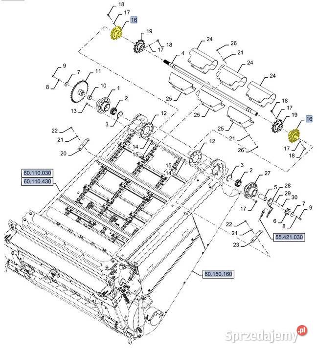 Koło łańcuchowe podajnika pochyłego Holland Białystok