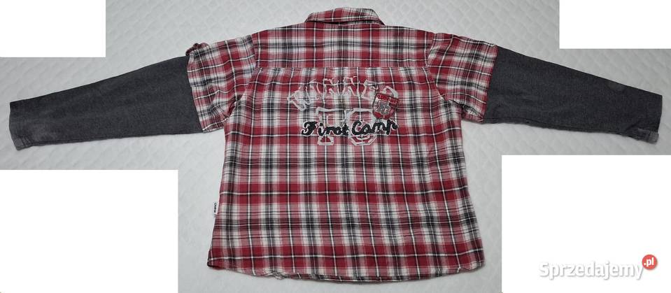 Koszula chłopięca w kratkę długi rękaw DMNK 122 śląskie