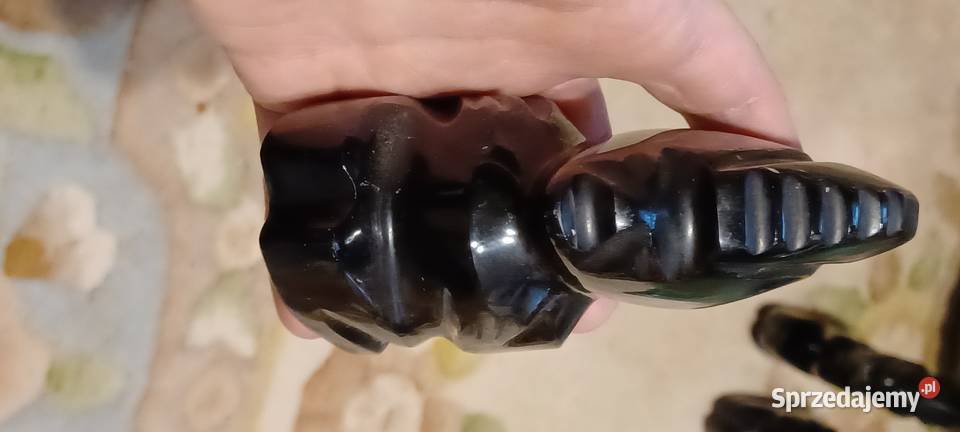 rzeżby czarnego onyksu obsydianu motywy Majów