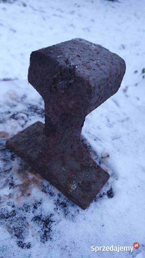 Kowadło z zabytkowej starej szyny kolejowej Warszawa