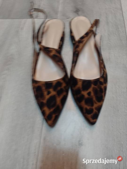 3940 Panterkowe baleriny wieczorowe z odkrytą Kraków