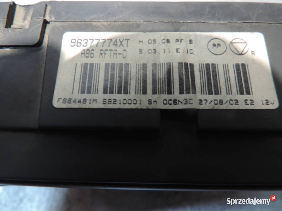 PANEL STEROWANIA NAWIEWU CITROEN C3 96377774XT małopolskie Nowy Sącz