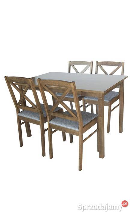Zestaw mebli kuchennych  stół i krzesła drewno