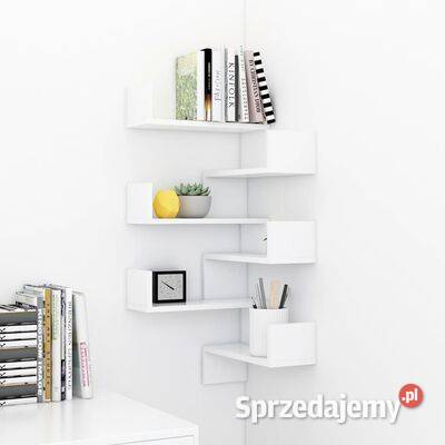 vidaXL Półki ścienne narożne 2 białe 40x40x50 Warszawa