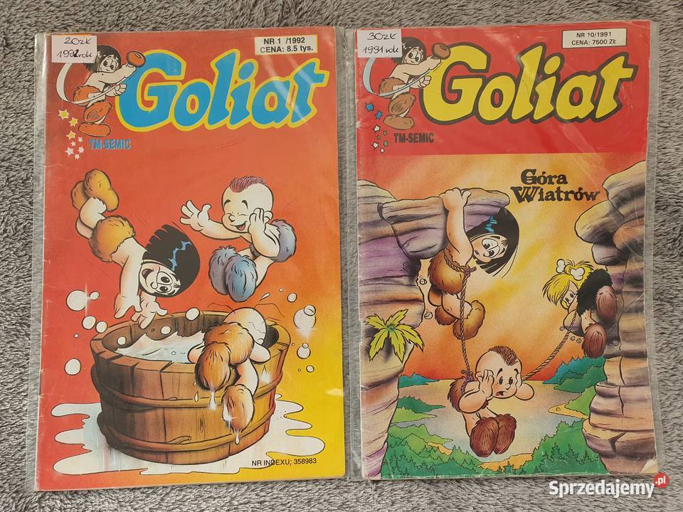 Goliat zestaw 10 komiksów dzieci lata 90te Rok wydania 1991 Gdynia