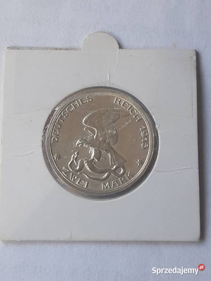 Niemcy Prusy Wilhelm II 2 marki 1913 bitwa pod Potulice