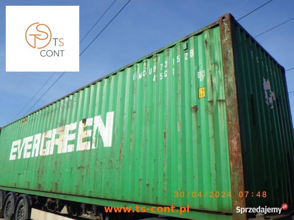 Kontener morski magazynowy budowlany 40 HC Bełchatów sprzedam