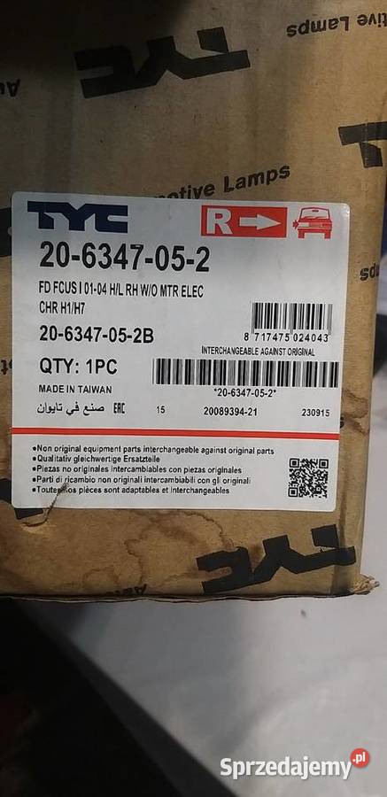 Lampa prawa przód ford focus kombii mk1 lift małopolskie Nowy Sącz
