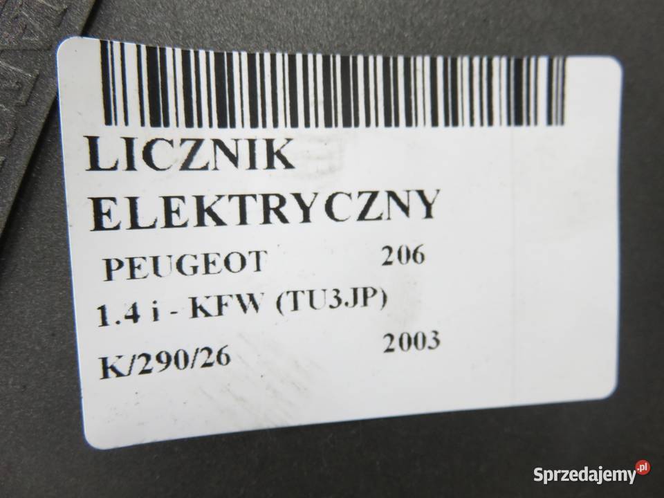 LICZNIK PEUGEOT 206 14 9645847180 osobowe