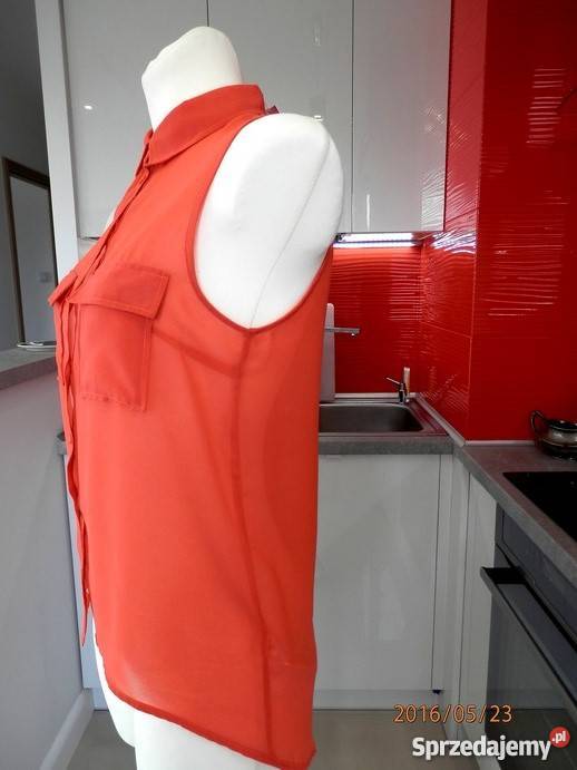 Koszula Bluzka Bershka Szyfonowa Zwiewna Ruda