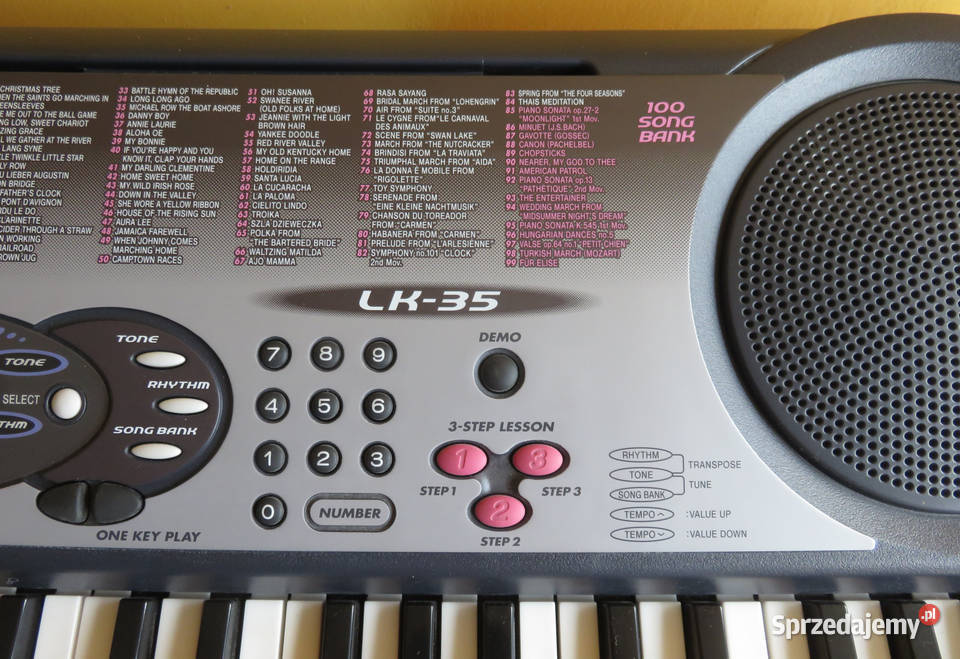 Keyboard CASIO LK35 podświetlane klawisze ze Kultura i Rozrywka Lubin