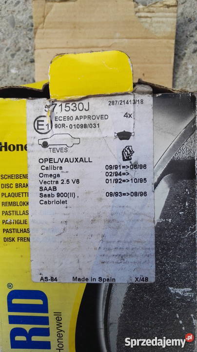 sprzedam klocki hamulcowe do opel omega B małopolskie