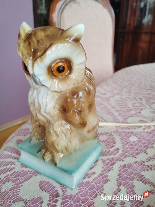 porcelanowa lampka lampa sowa stara Pozostałe sprzedam