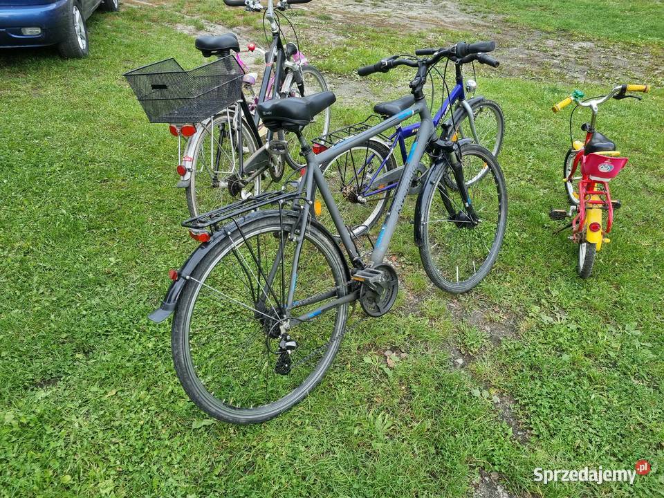 Rower Aluminiowy Damka Męski Dziecinny Pakiet z