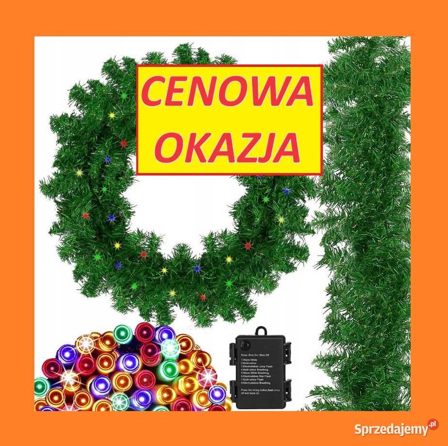GIRLANDA ŚWIĄTECZNA SZTUCZNA 3M DELUX GĘSTA sprzedam