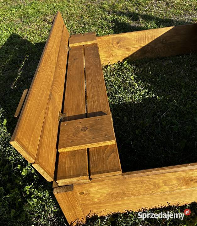 Piaskownica drewniana zamykana drewno małopolskie Szczawa