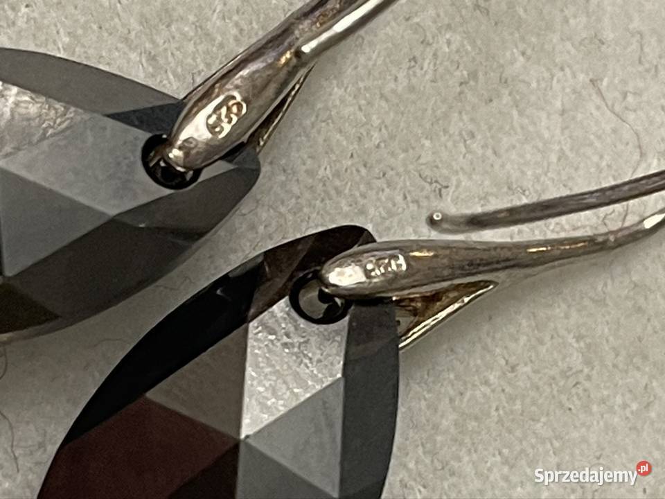 SwarovskiKolczyki SrebrneKryształ Silver Night Żary