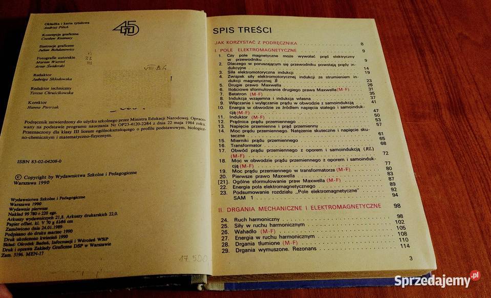 Fizyka podręcznik klasy III liceum Kultura i Rozrywka pomorskie Gdańsk
