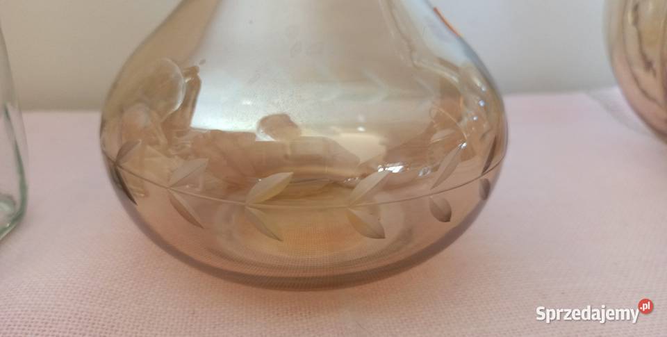 Karafka miodowe opalizowane Szlif Gdańsk sprzedam