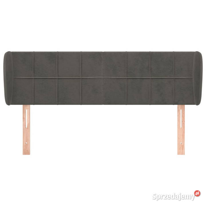 Zagłówek uszak ciemnoszary 147x23x7888 aksamitny Warszawa sprzedam