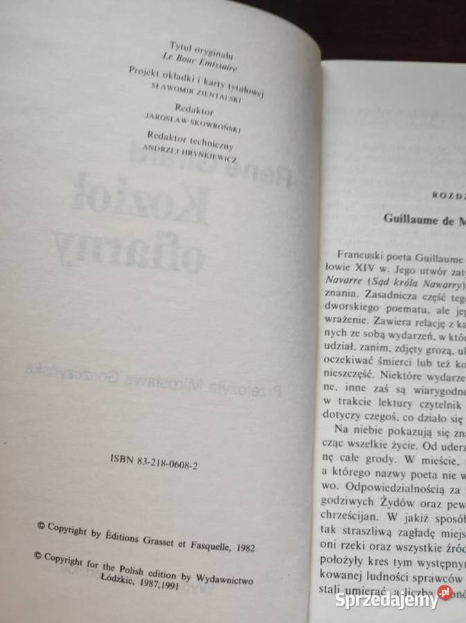 Kozioł ofiarny Rene Girard ISBN 8167880600736 świętokrzyskie Kielce