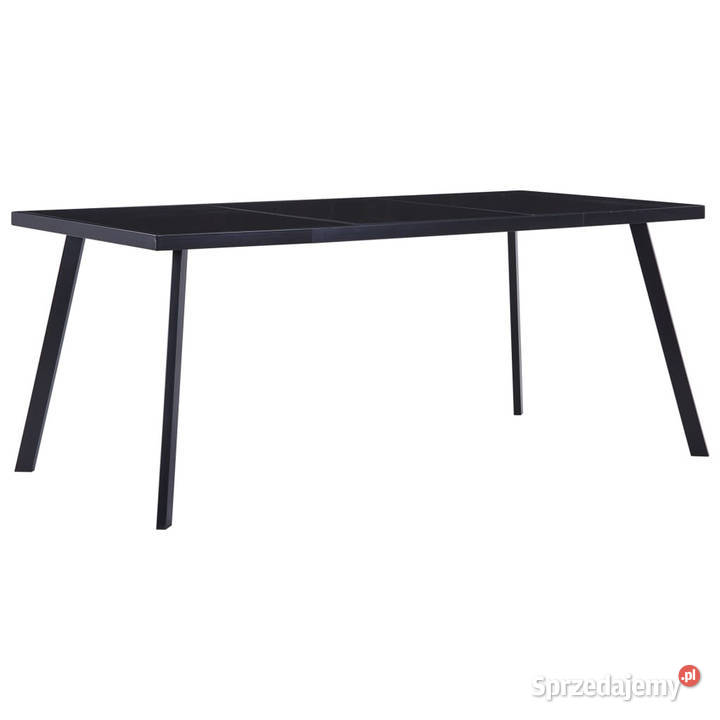 Stół jadalniany czarny 160x80x75 hartowane szkło Warszawa