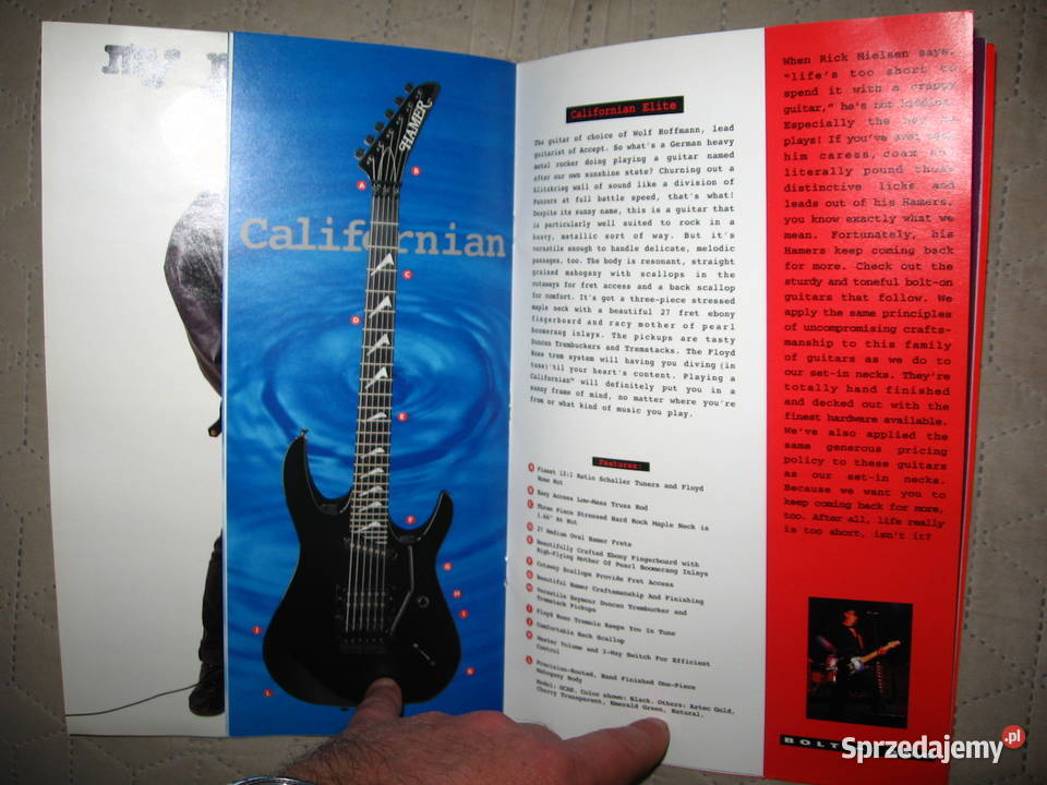 HAMER guitars catalog katalog gitar Gitary i akcesoria