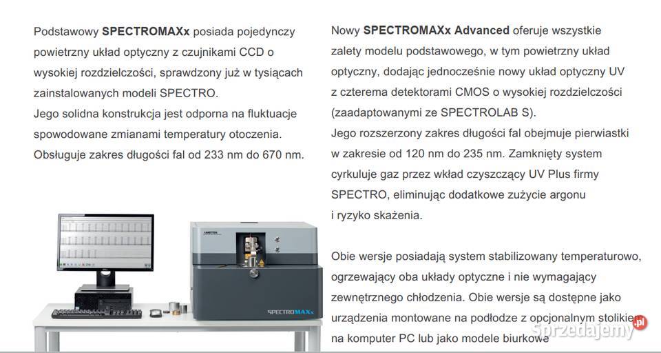 Spektrometr SPECTROMAXX LMX 09 Wrocław sprzedam