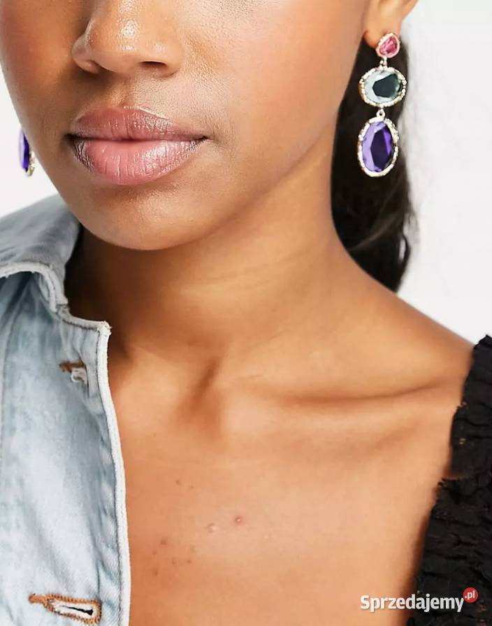 Długie Bogato zdobione kolczyki wieczorowe z Dla kobiet Kraków