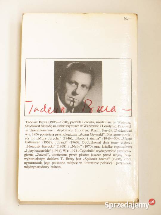 Spiżowa brama Tadeusz Breza Kraków sprzedam