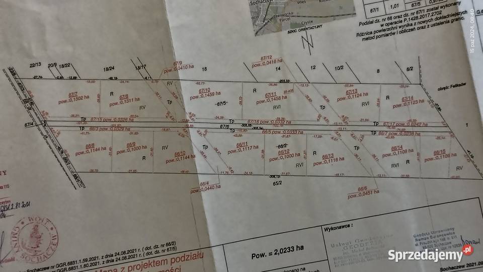 Działki budowlane o pow 1000 m kw 1000m2 Orły-Cesin sprzedam