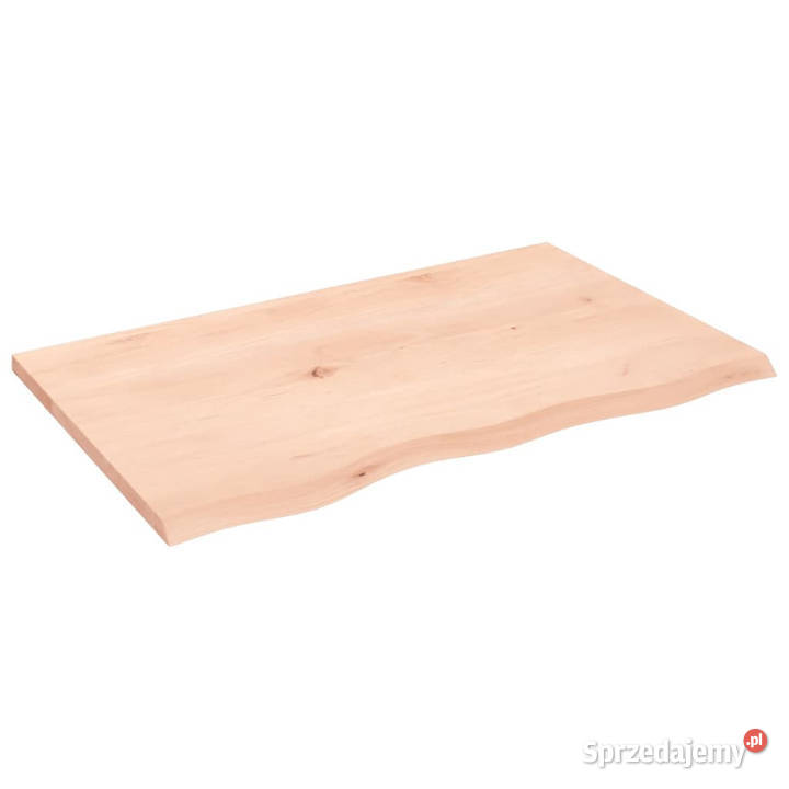 Blat stołu 80x50x2 surowe drewno dębowe Blaty