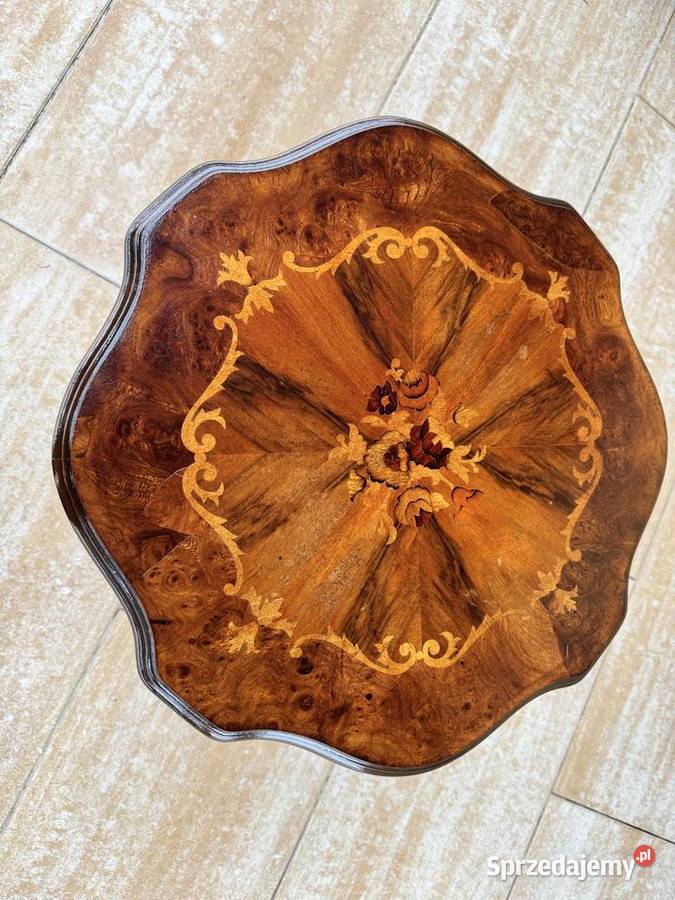 Stolik stylowy z intarsją retro vintage włoski sprzedam