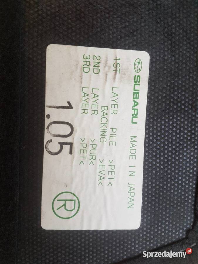 Subaru Forester 3 SH wykładzina płyta podłogi Legnica sprzedam