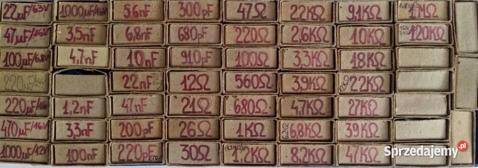 Zestaw elektronika rezystory kondensatory mazowieckie Warszawa