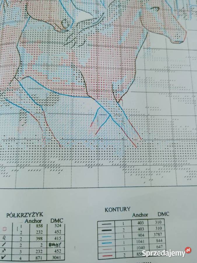 Wzory graficzne haft krzyżykowy Wiśniowa