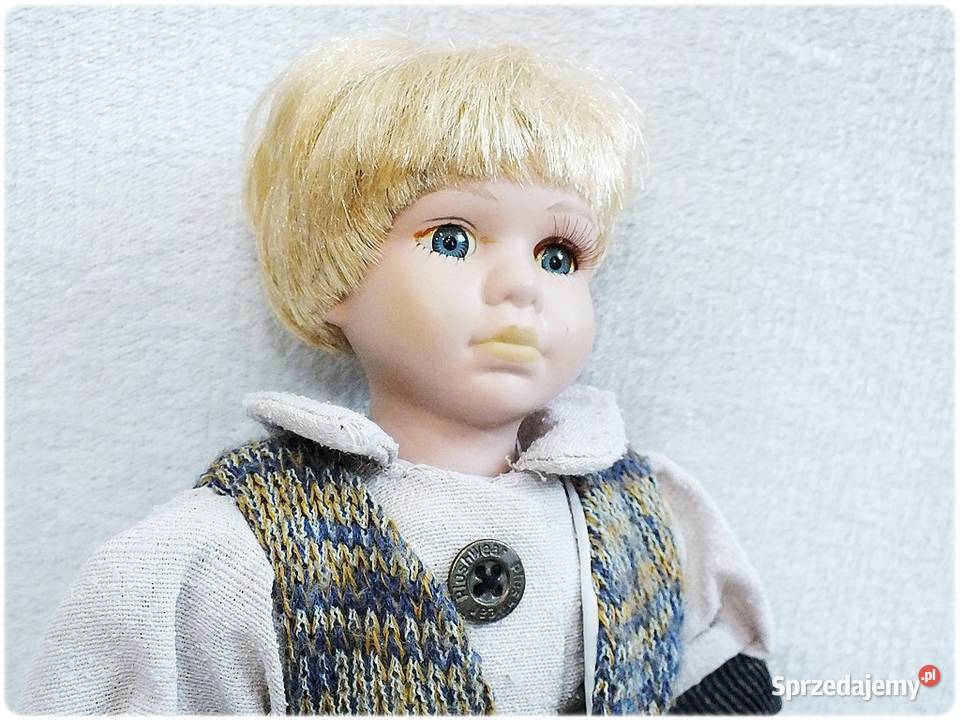 Porcelanowa stara Lalka Chłopiec Kolekcjonerska Żary