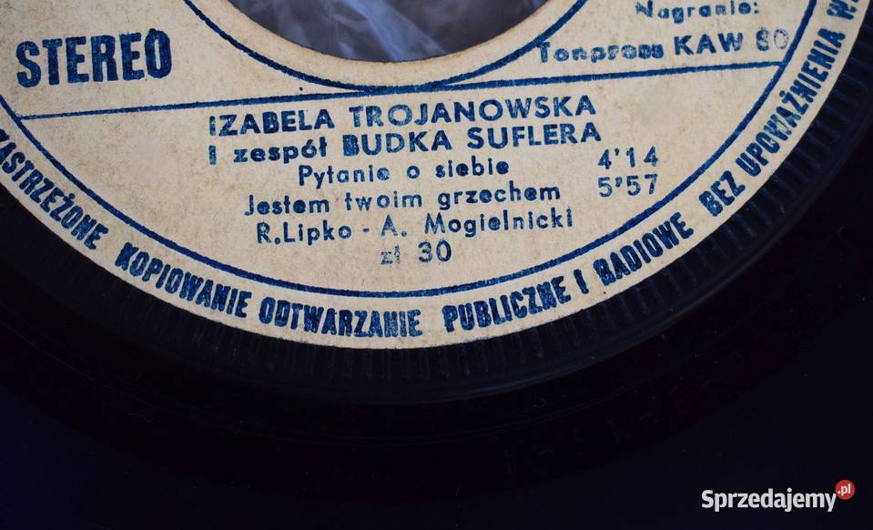 Izabela Trojanowska i Budka Suflera płyty Płyty i kasety kujawsko-pomorskie Chełmno