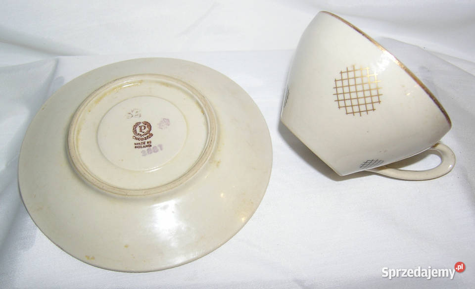 filiżanka vintage porcelana ecru Chodzież