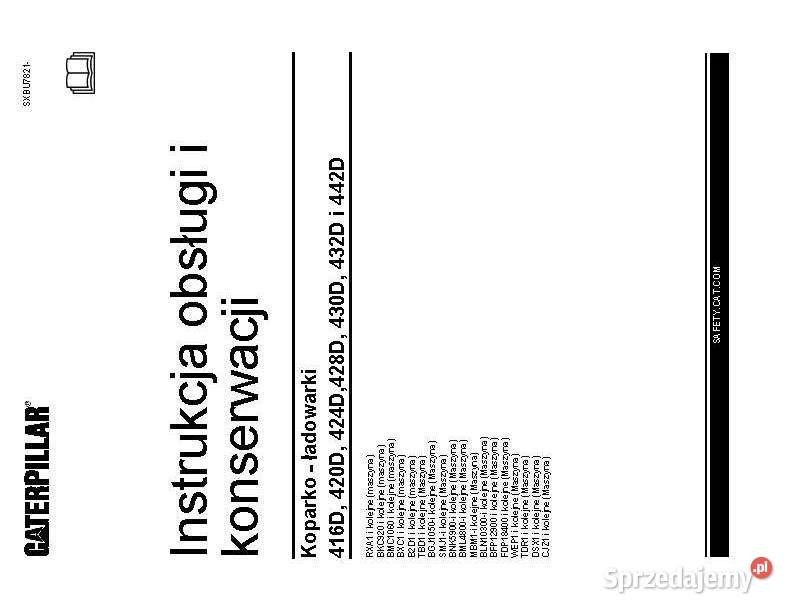 M313C M315C Cat Caterpillar Instrukcja katalog