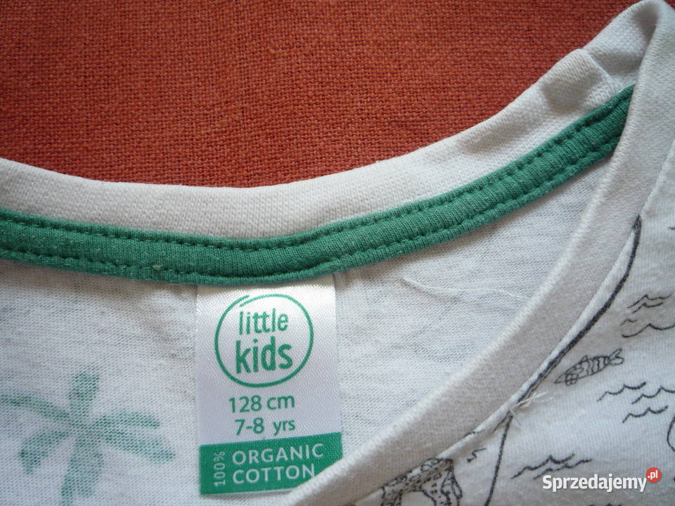 Little Kids 128 Biała koszulka Palmy Żyrafy czarny