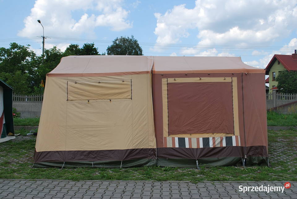 RETRO PRZYCZEPA KEMPINGOWA NAMIOTOWA SCOUT 1987 Kempingowe mazowieckie Grzebowilk
