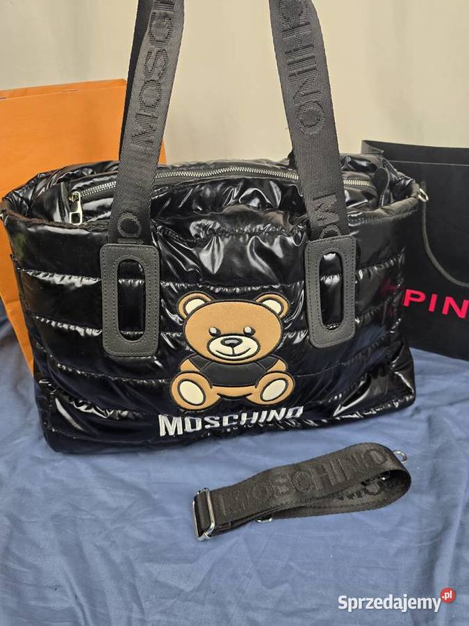 Duza Torba moschino z misiem lakierowana premium małopolskie