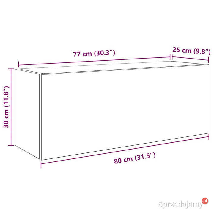 Wisząca szafka łazienkowa czarna 80x25x30 Warszawa