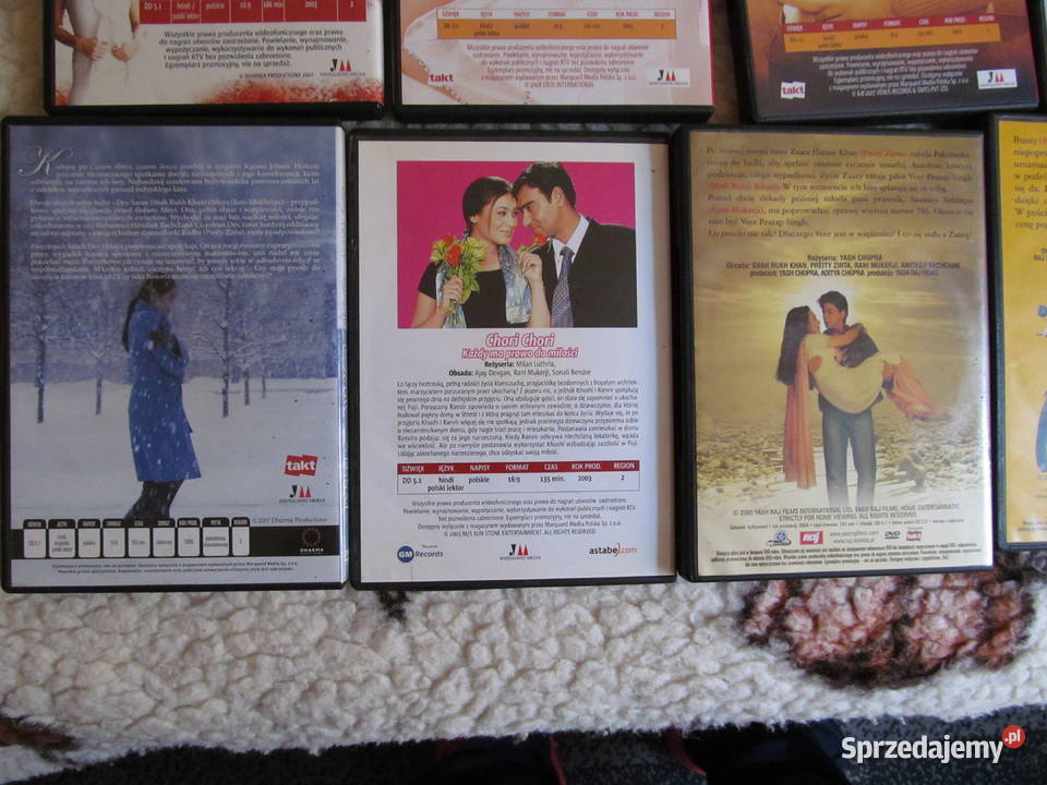 Filmy z Bollywood zestaw 19 płyt dvd z filmami Lublin sprzedam