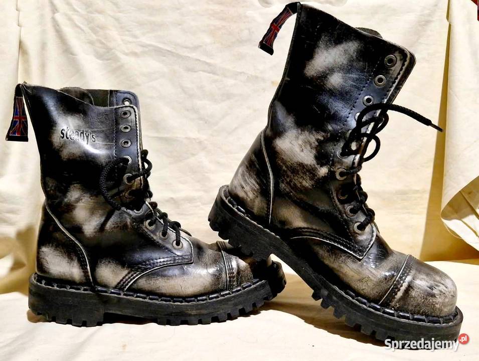 Glany STEADYS 10 dziurek czarne przecierane r 40 Biała Podlaska