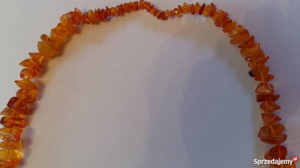 Naszyjnik z naturalnch oszlifowanych bursztynów Wrocław