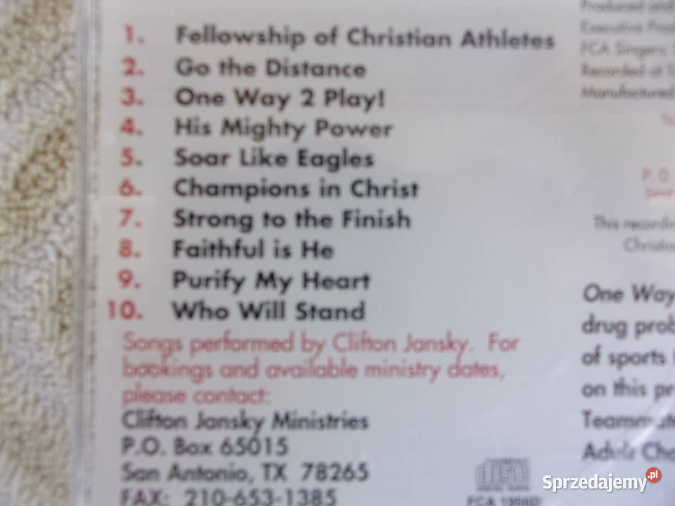 Płyta CD ONE WAY 2 PLAY songs Christian Athlete mazowieckie
