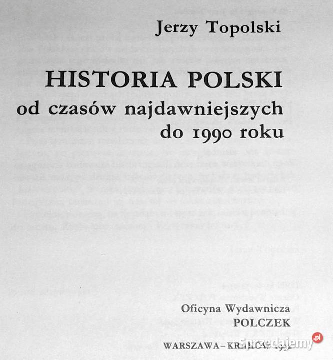 Historia Polski Jerzy Topolski twarda Książki i Podręczniki Chełm